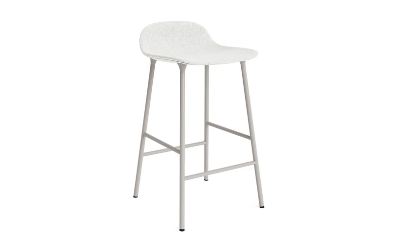 Form Barstuhl 65 cm gepolstert Warmes grau Stahl Hallingdal