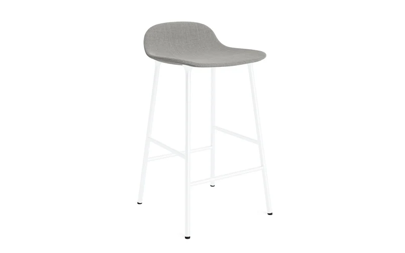 Form Barstuhl 65 cm gepolstert weiss Stahl Remix