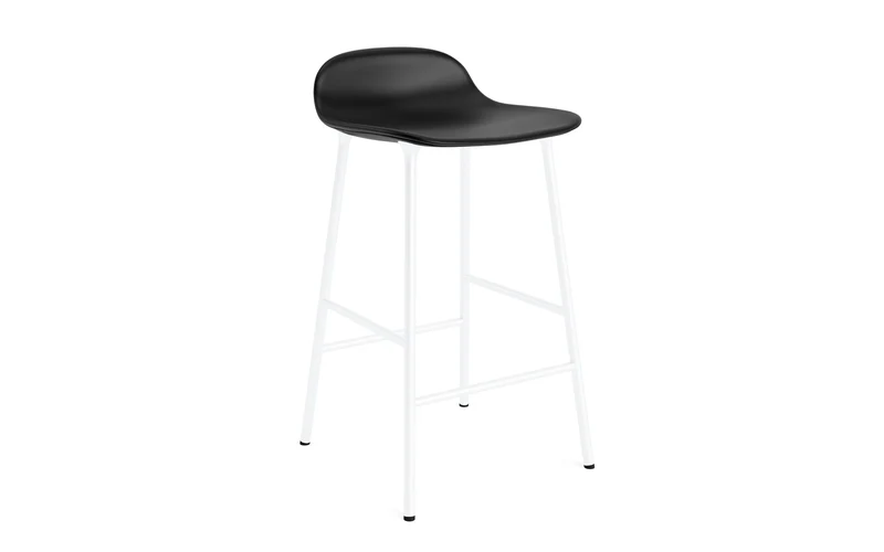 Form Barstuhl 65 cm gepolstert weiss Stahl Ultra