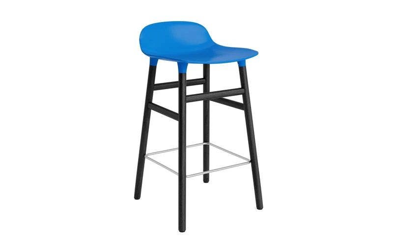 Form Barstuhl 65 cm Leuchtendes Blau /schwarz