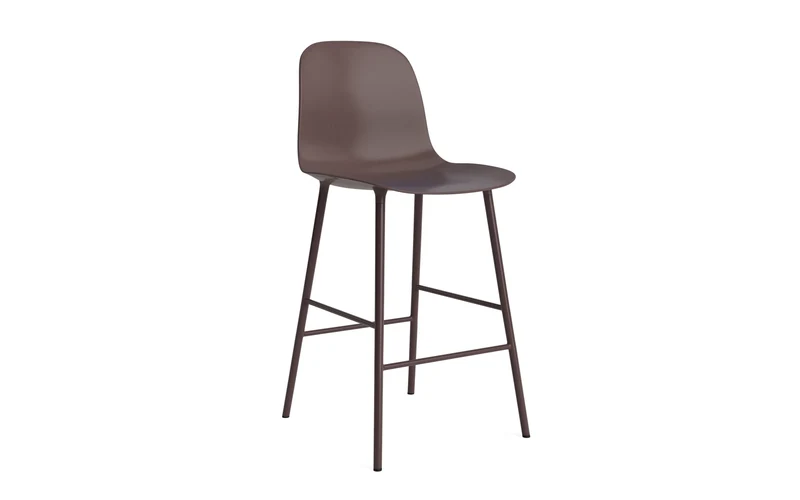 Form Barstuhl 65 cm Stahl/ Braun