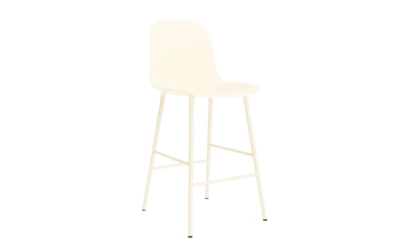Form Barstuhl 65 cm Stahl/ Creme