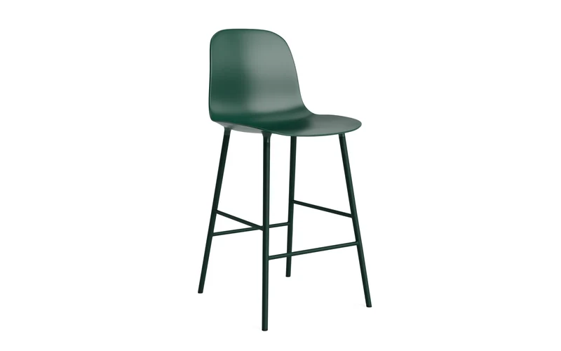 Form Barstuhl 65 cm Stahl/ Grün