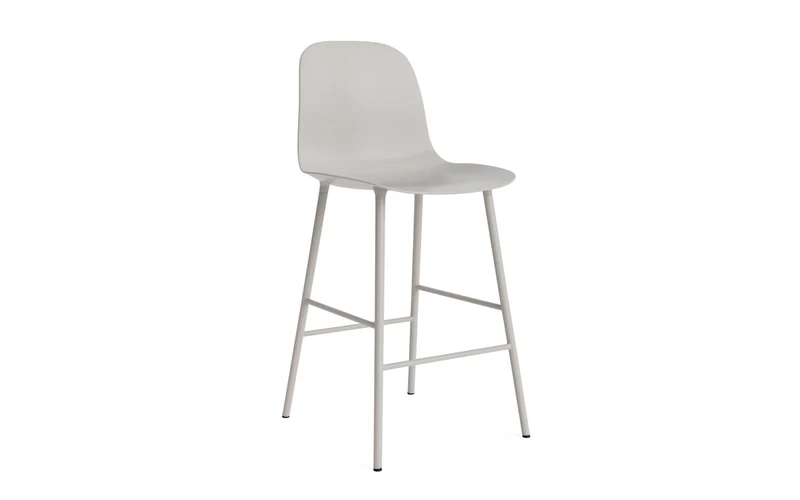 Form Barstuhl 65 cm Stahl/ Warmes grau