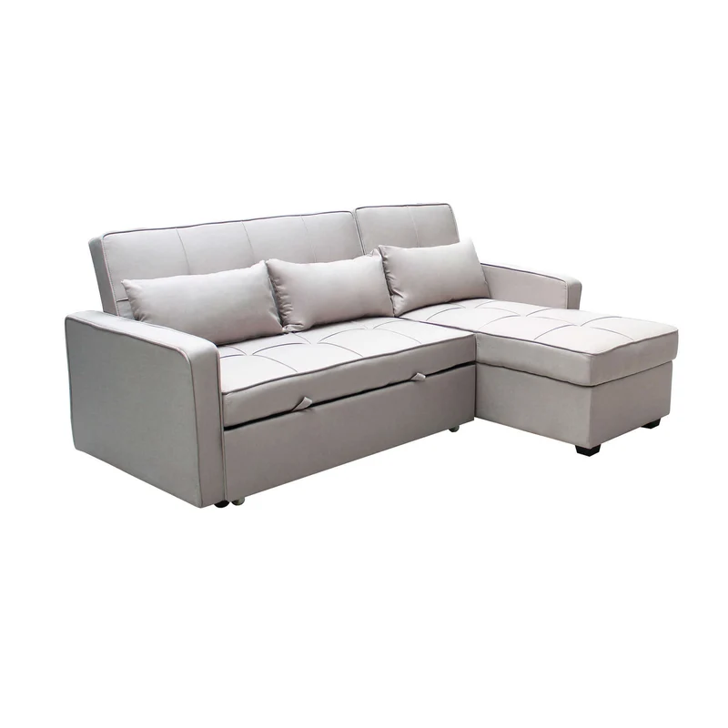 Divano Letto con penisola in Tessuto cm 210x164x89 - RANDAL