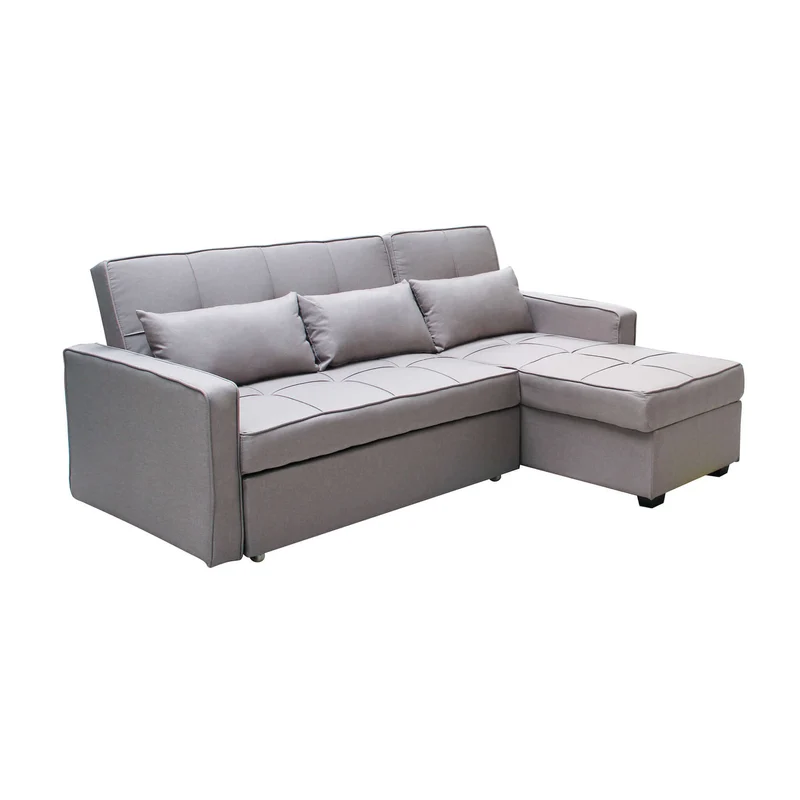 Divano Letto con penisola in Tessuto cm 210x164x89 - RANDAL