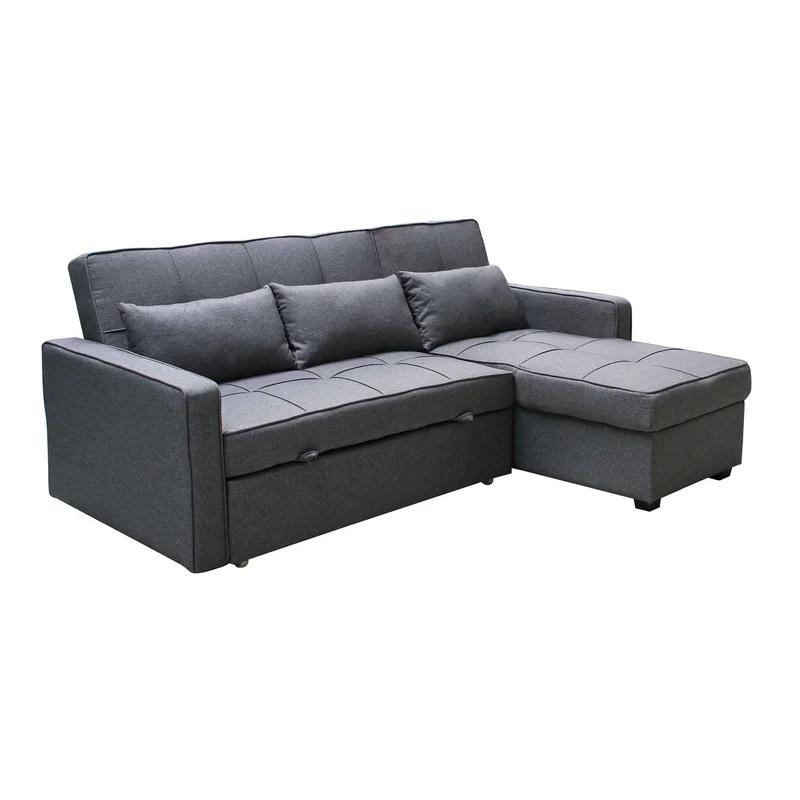 Divano Letto con penisola in Tessuto cm 210x164x89 - RANDAL