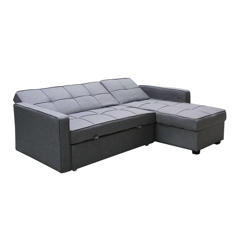 Divano Letto con penisola in Tessuto cm 210x164x89 - RANDAL