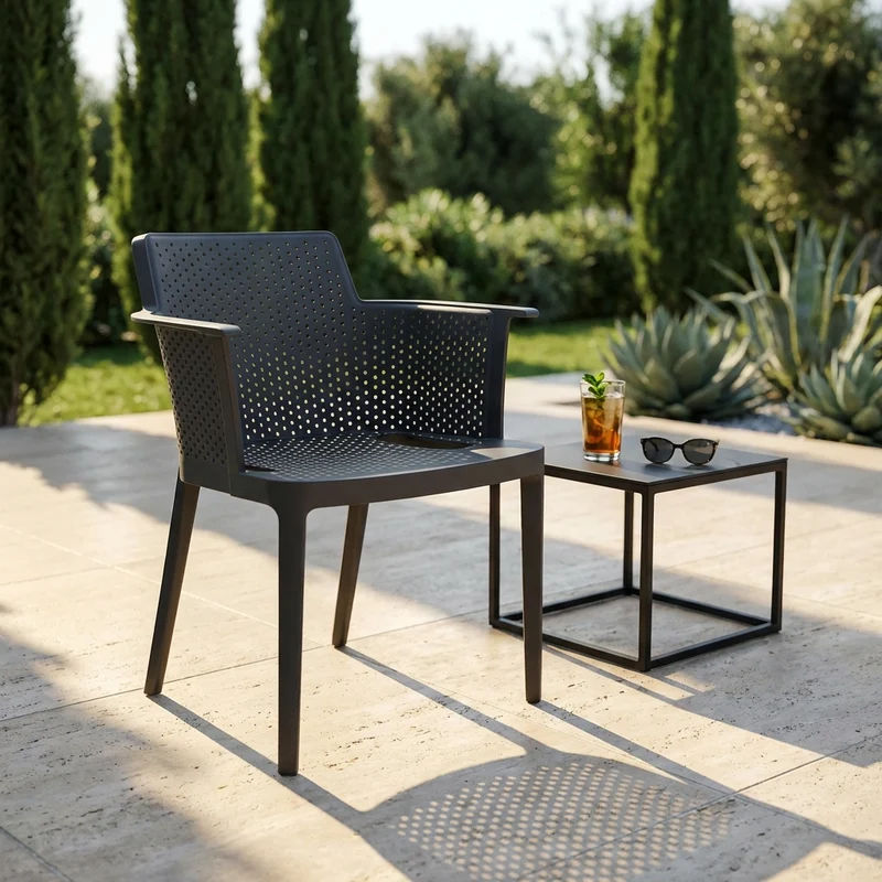 Poltrona da esterno ed interno in Polipropilene cm 60x58x76 5 - KAMALA