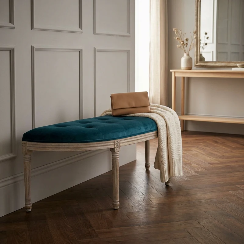 Panca vintage in ecopelle Fondoletto in Legno cm 125x45x48 - LISA
