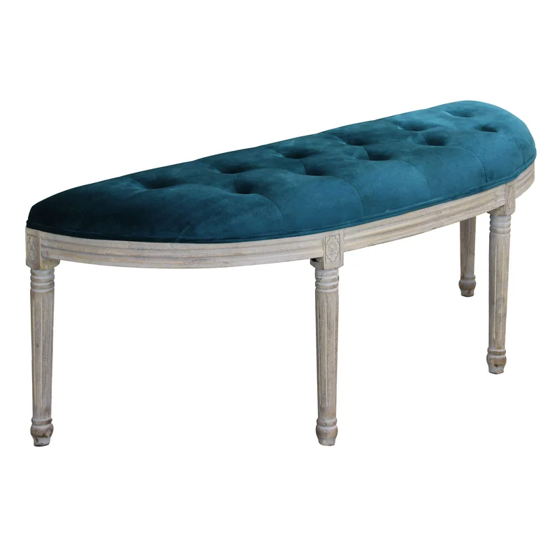 Panca vintage in ecopelle Fondoletto in Legno cm 125x45x48 - LISA