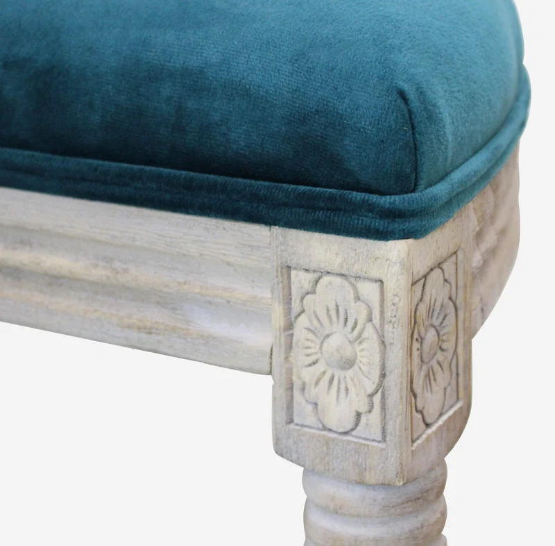 Panca vintage in ecopelle Fondoletto in Legno cm 125x45x48 - LISA
