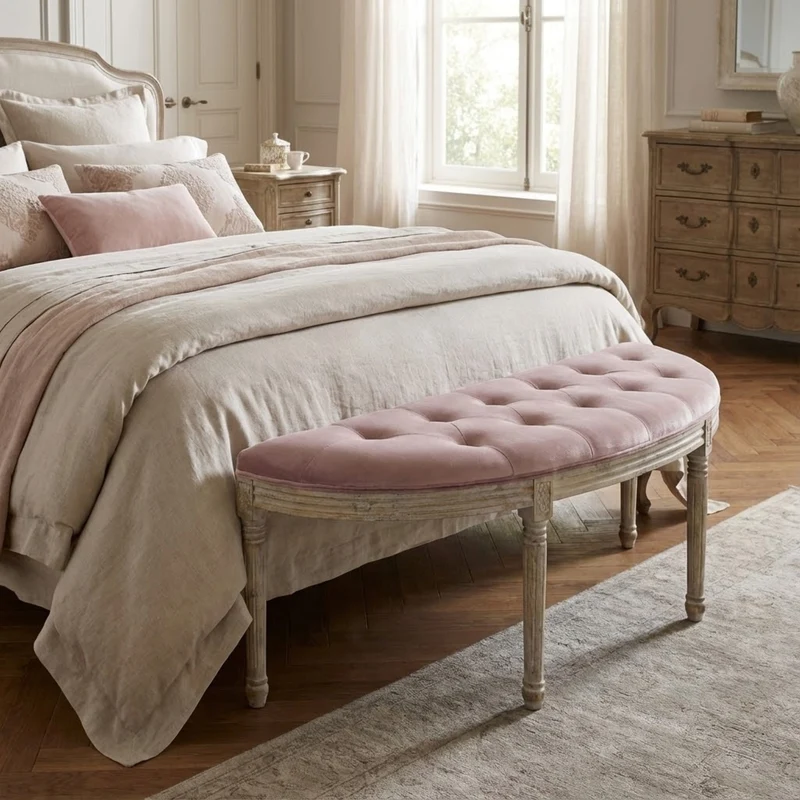 Panca vintage in ecopelle Fondoletto in Legno cm 125x45x48 - LISA