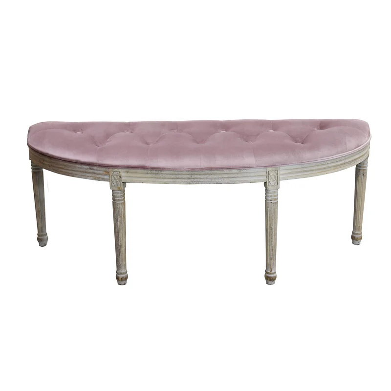 Panca vintage in ecopelle Fondoletto in Legno cm 125x45x48 - LISA