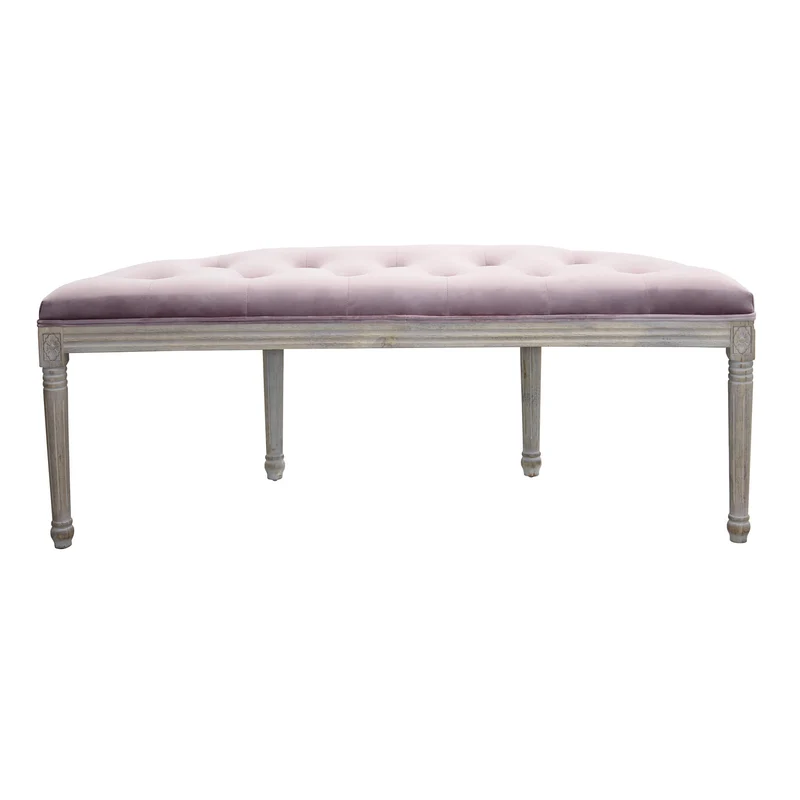 Panca vintage in ecopelle Fondoletto in Legno cm 125x45x48 - LISA