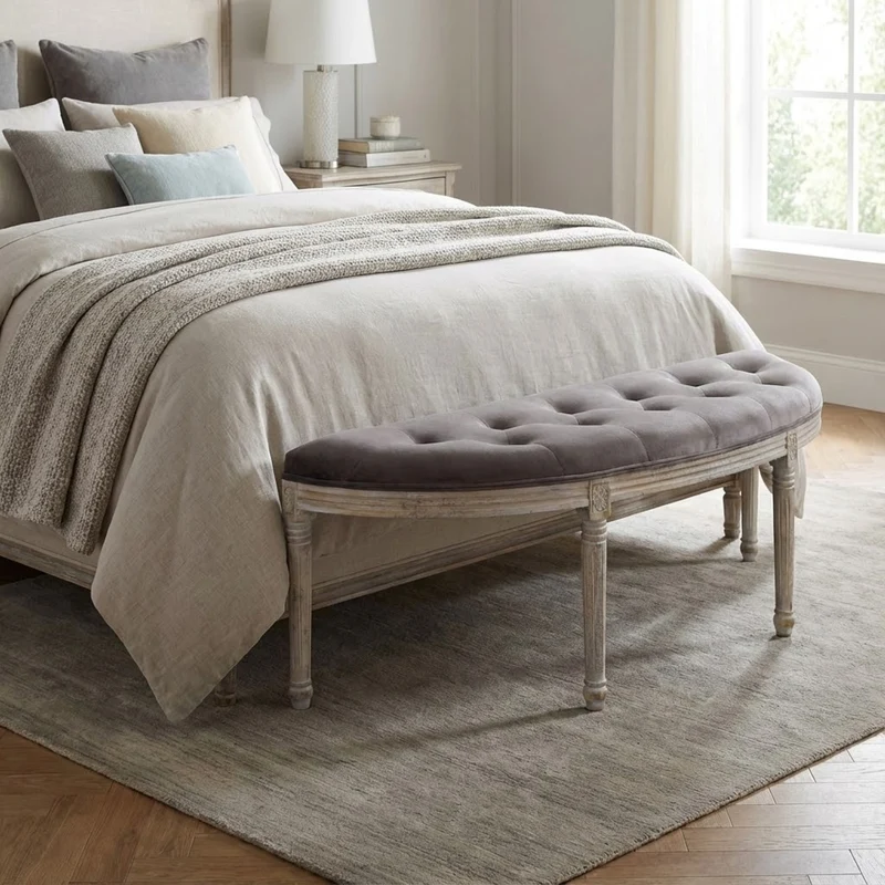 Panca vintage in ecopelle Fondoletto in Legno cm 125x45x48 - LISA