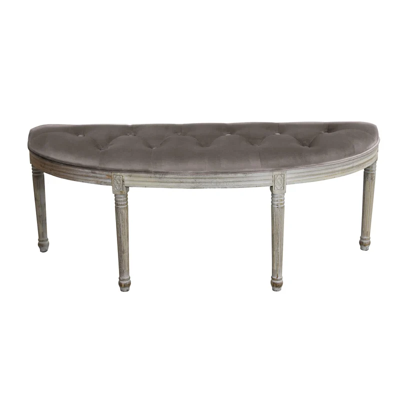 Panca vintage in ecopelle Fondoletto in Legno cm 125x45x48 - LISA