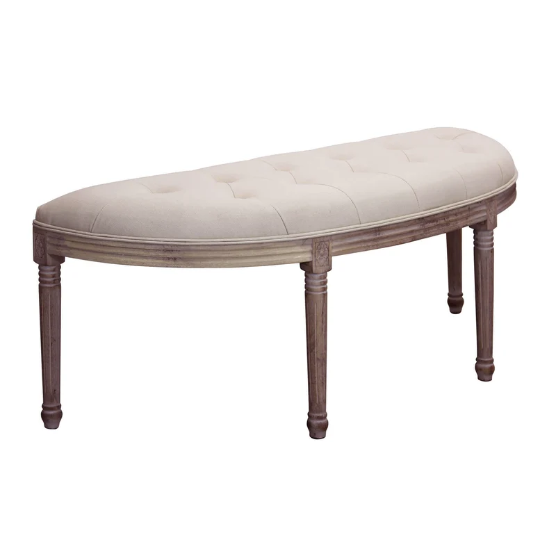 Panca vintage in ecopelle Fondoletto in Legno cm 125x45x48 - LISA
