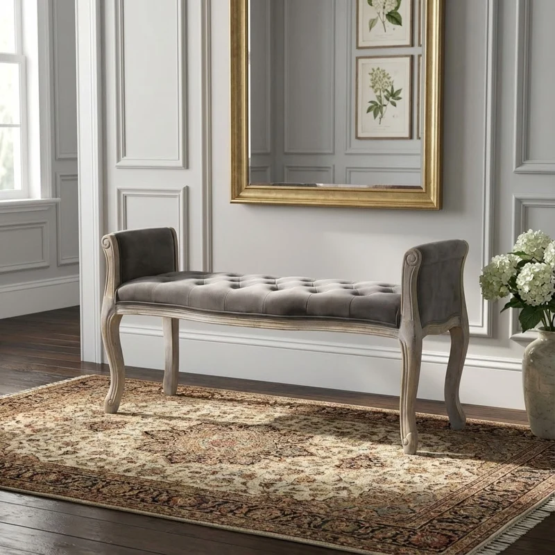 Panca vintage FondoLetto in Legno cm 113x48x60 - LAKE