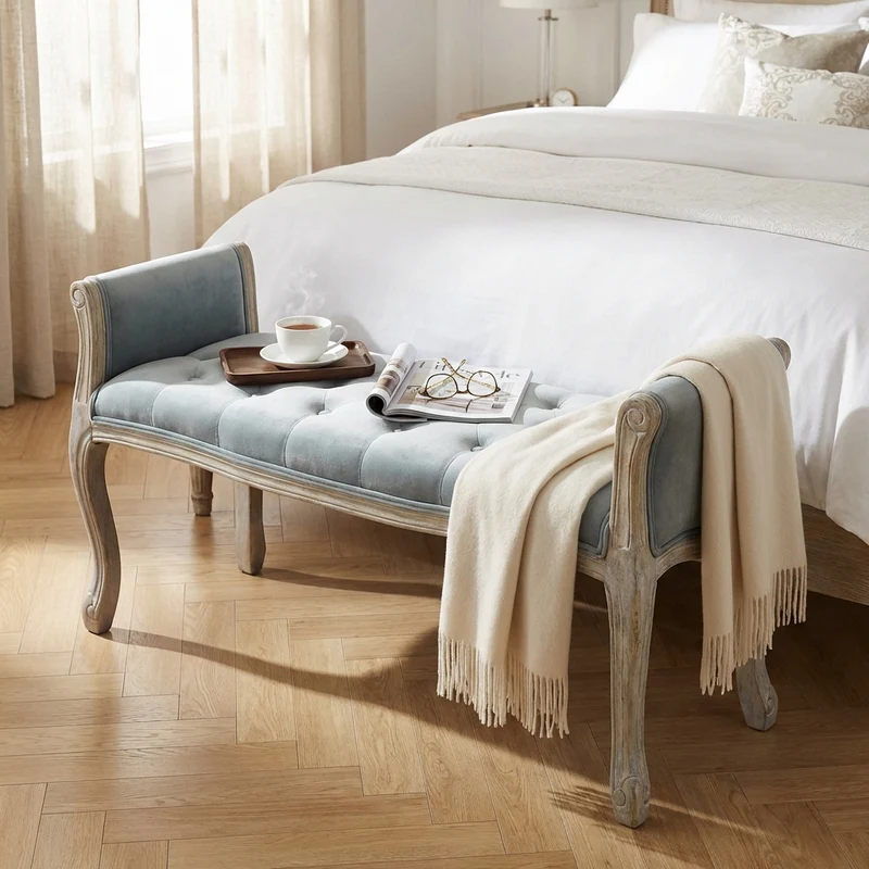 Panca vintage FondoLetto in Legno cm 113x48x60 - LAKE