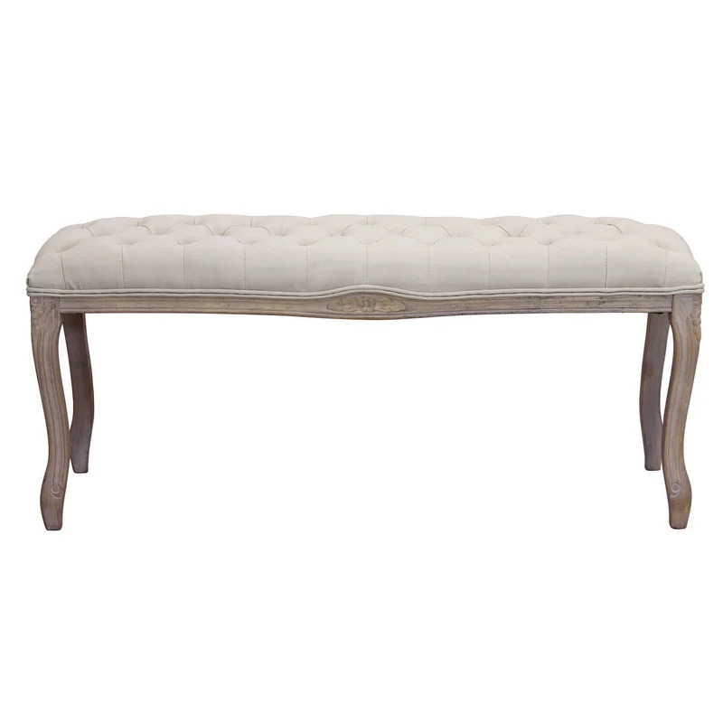 Panca vintage in ecopelle Fondoletto in Legno cm 110x36x47 - DAVEY