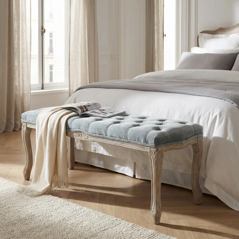 Panca vintage in ecopelle Fondoletto in Legno cm 110x36x47 - DAVEY