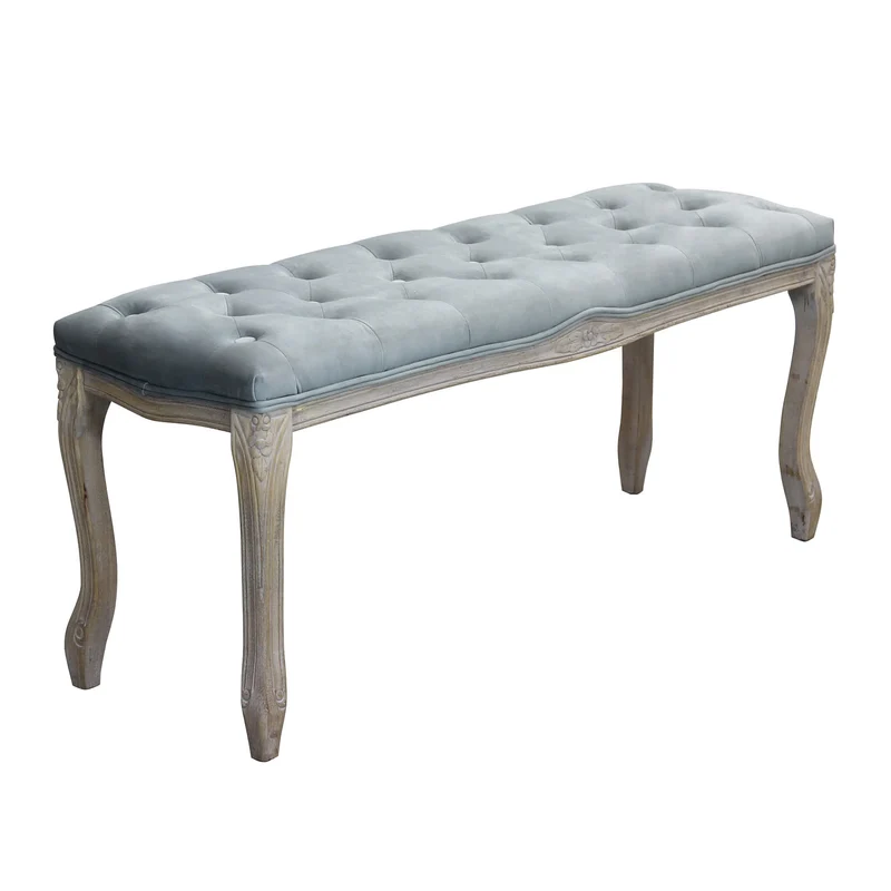 Panca vintage in ecopelle Fondoletto in Legno cm 110x36x47 - DAVEY
