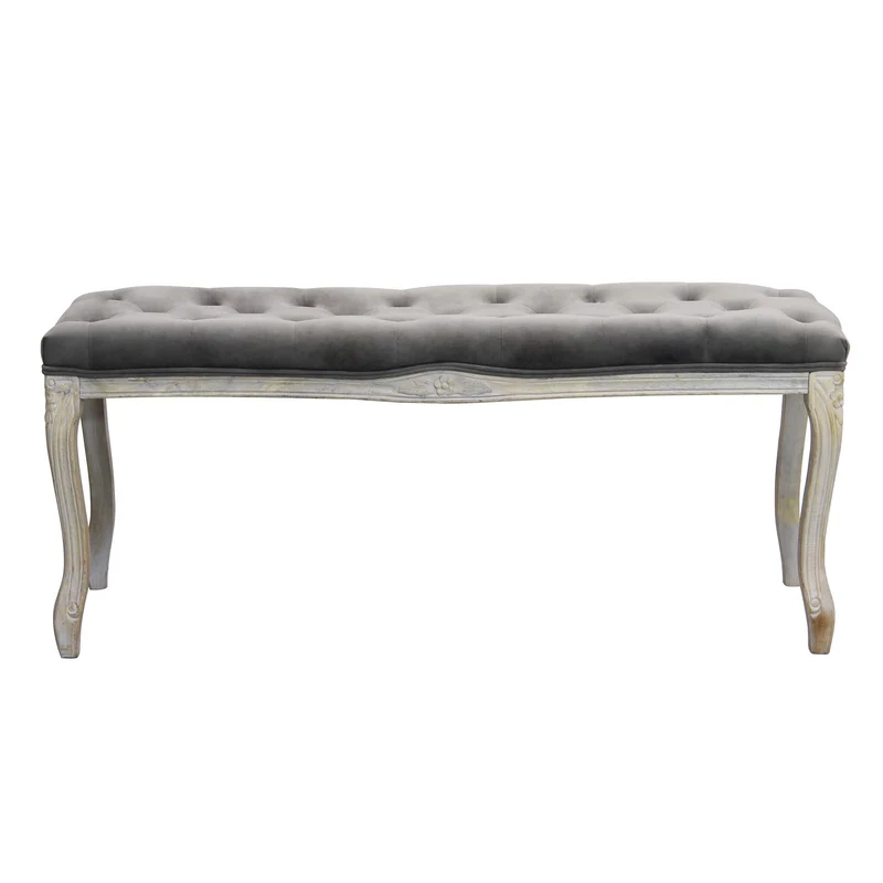 Panca vintage in ecopelle Fondoletto in Legno cm 110x36x47 - DAVEY