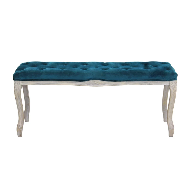 Panca vintage in ecopelle Fondoletto in Legno cm 110x36x47 - DAVEY