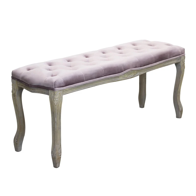 Panca vintage in ecopelle Fondoletto in Legno cm 110x36x47 - DAVEY