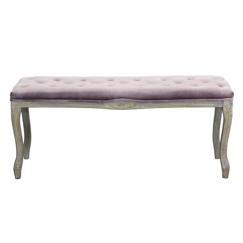 Panca vintage in ecopelle Fondoletto in Legno cm 110x36x47 - DAVEY