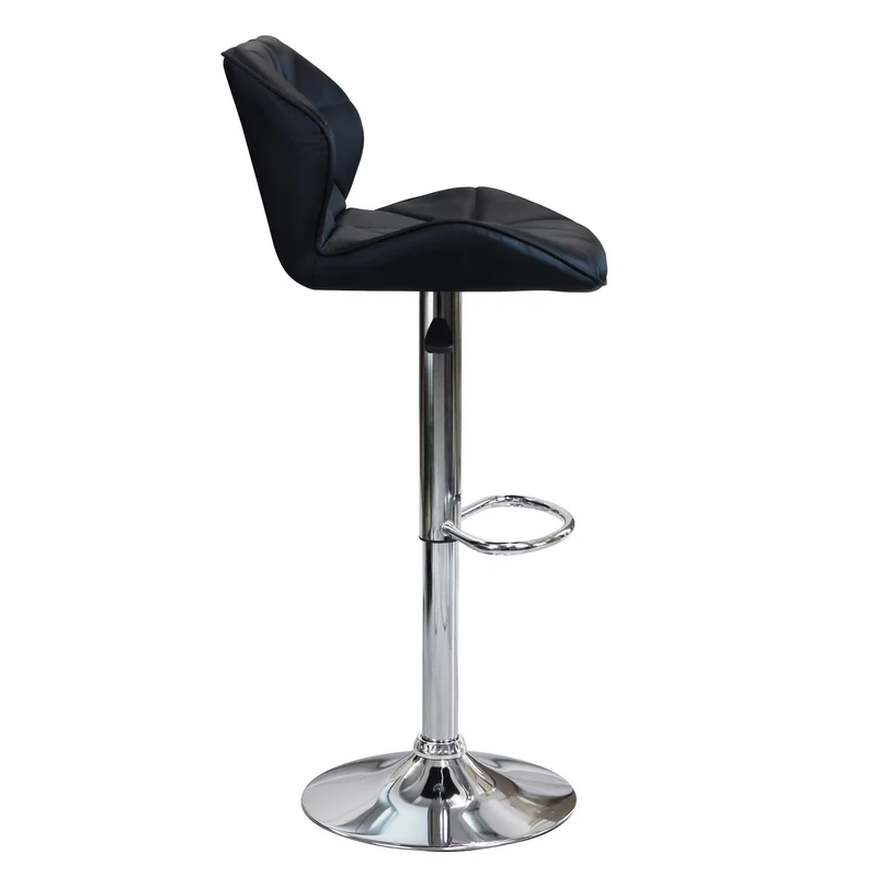 Sgabello Moderno per Sala da Pranzo in Ecopelle Metallo cm 48x44x106 - PETER
