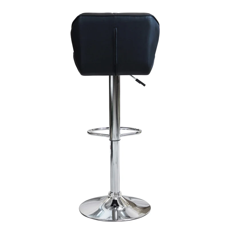 Sgabello Moderno per Sala da Pranzo in Ecopelle Metallo cm 48x44x106 - PETER