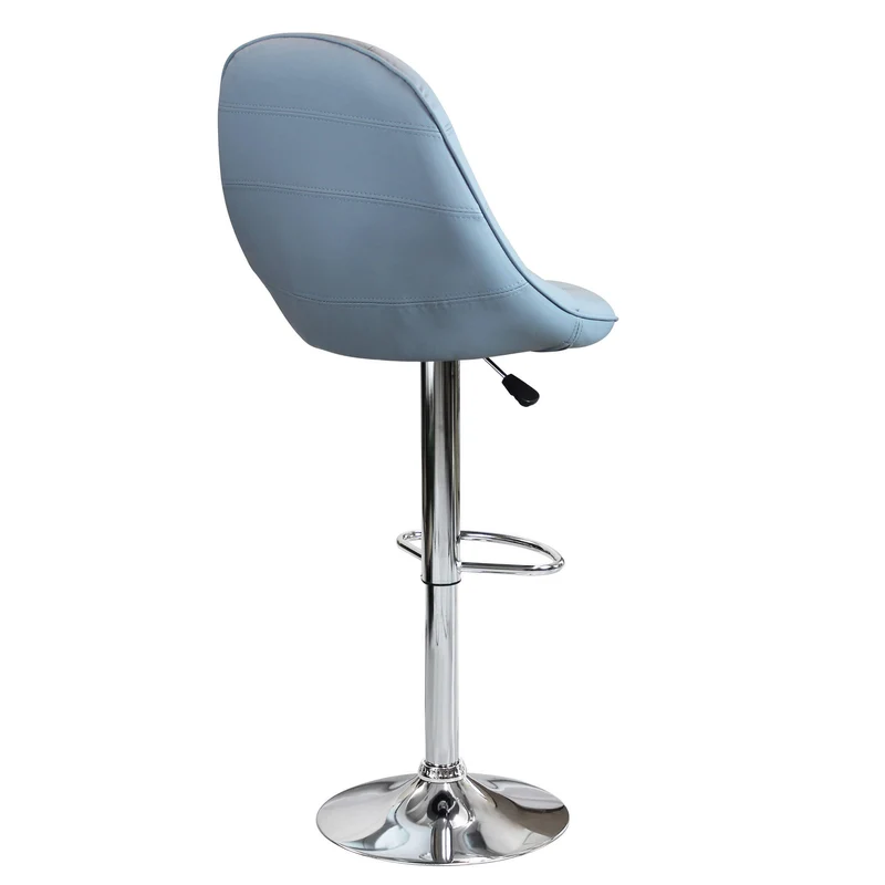 Sgabello Moderno per Sala da Pranzo in Ecopelle Metallo cm 59x55x116 - SHAW