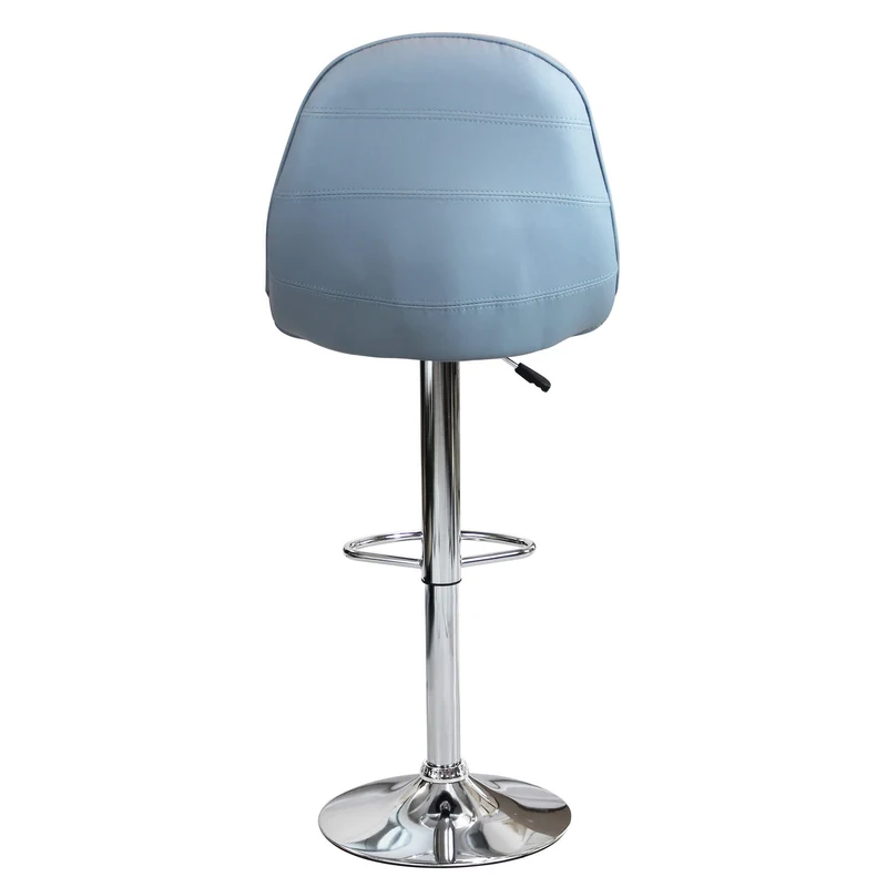 Sgabello Moderno per Sala da Pranzo in Ecopelle Metallo cm 59x55x116 - SHAW