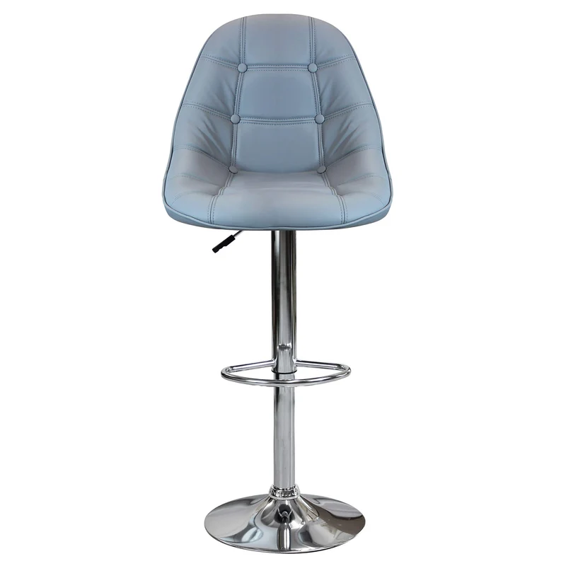 Sgabello Moderno per Sala da Pranzo in Ecopelle Metallo cm 59x55x116 - SHAW