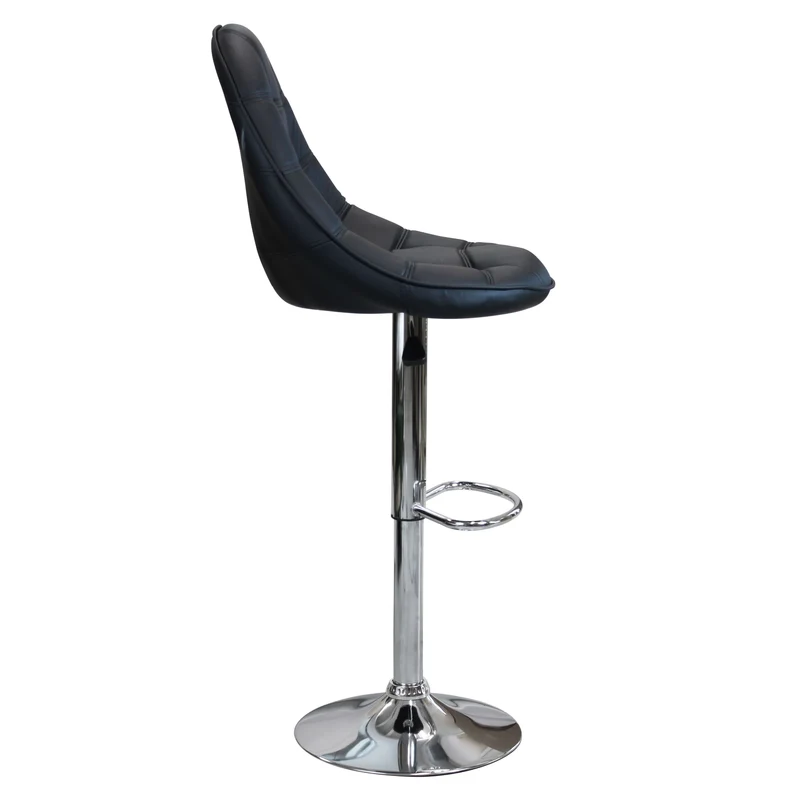 Sgabello Moderno per Sala da Pranzo in Ecopelle Metallo cm 59x55x116 - SHAW