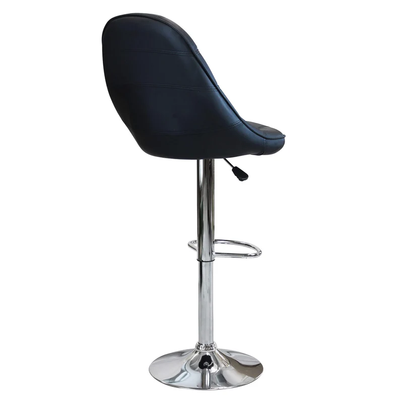 Sgabello Moderno per Sala da Pranzo in Ecopelle Metallo cm 59x55x116 - SHAW