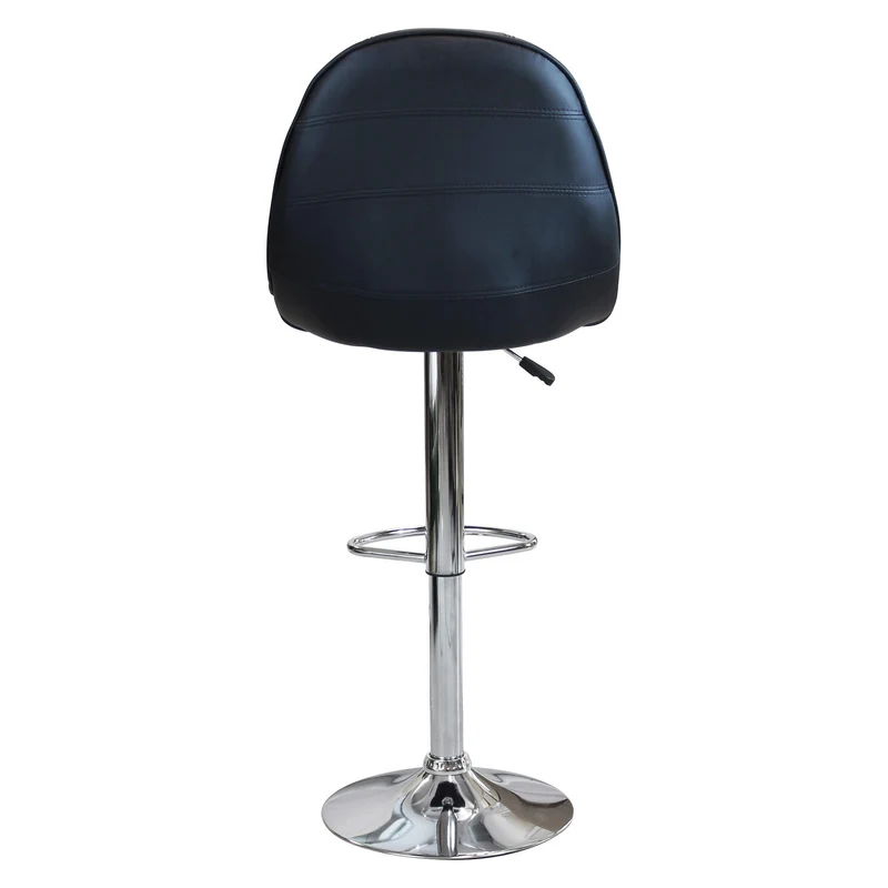 Sgabello Moderno per Sala da Pranzo in Ecopelle Metallo cm 59x55x116 - SHAW