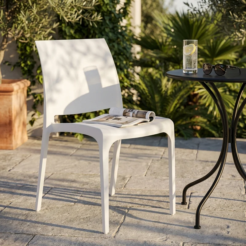 Sedia da Giardino in Polipropilene cm 46x54x80 - VOLGA