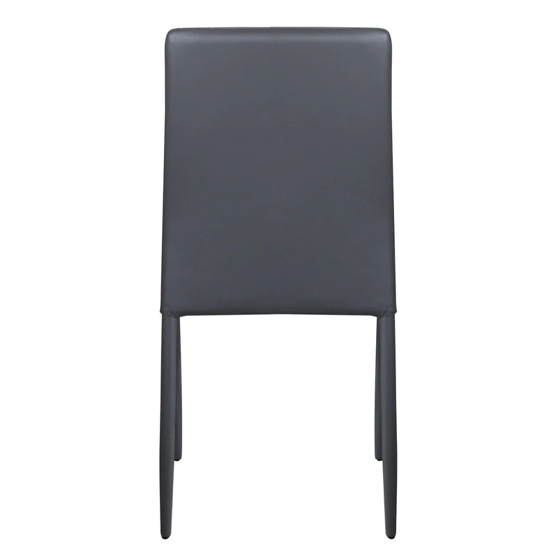 Sedia da Pranzo Moderna in Ecopelle Acciaio cm 41x43x90 - RACHEL