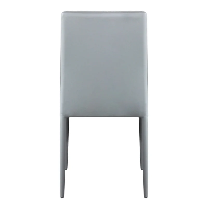 Sedia da Pranzo Moderna in Ecopelle Acciaio cm 41x43x90 - RACHEL