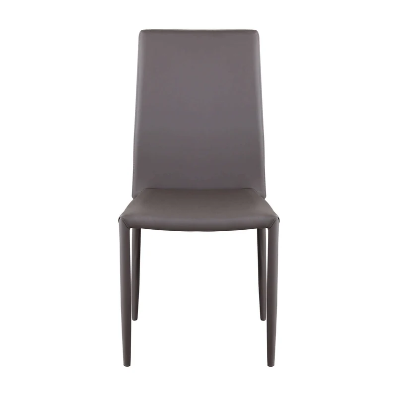 Sedia da Pranzo Moderna in Ecopelle Acciaio cm 41x43x90 - RACHEL