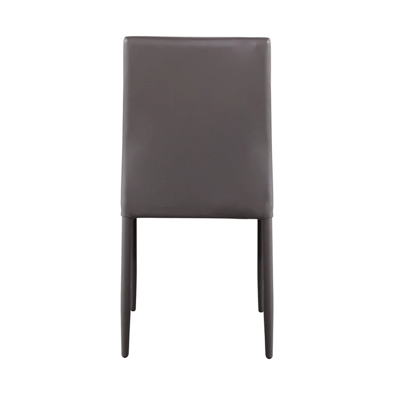 Sedia da Pranzo Moderna in Ecopelle Acciaio cm 41x43x90 - RACHEL
