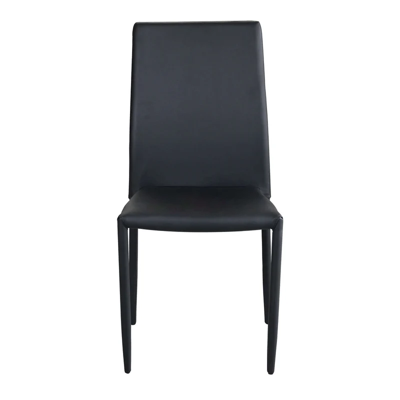 Sedia da Pranzo Moderna in Ecopelle Acciaio cm 41x43x90 - RACHEL