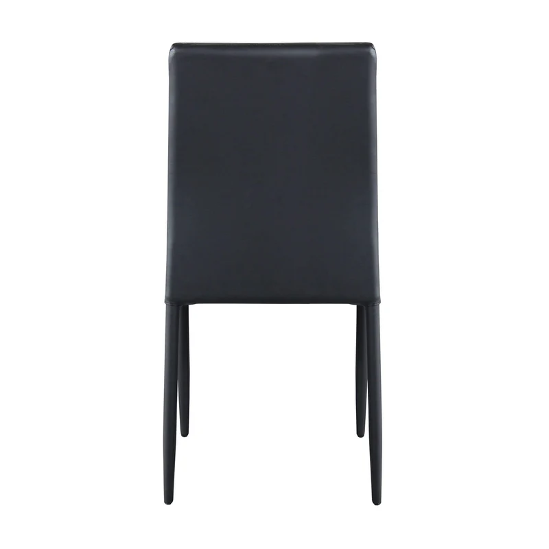 Sedia da Pranzo Moderna in Ecopelle Acciaio cm 41x43x90 - RACHEL