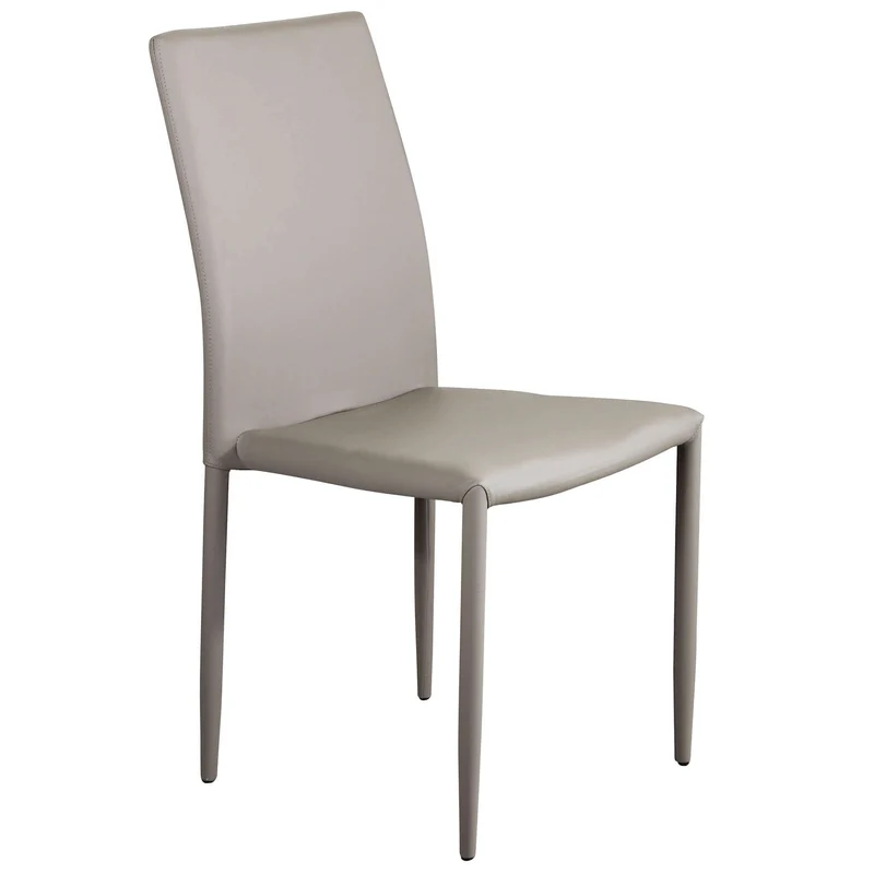 Sedia da Pranzo Moderna in Ecopelle Acciaio cm 41x43x90 - RACHEL