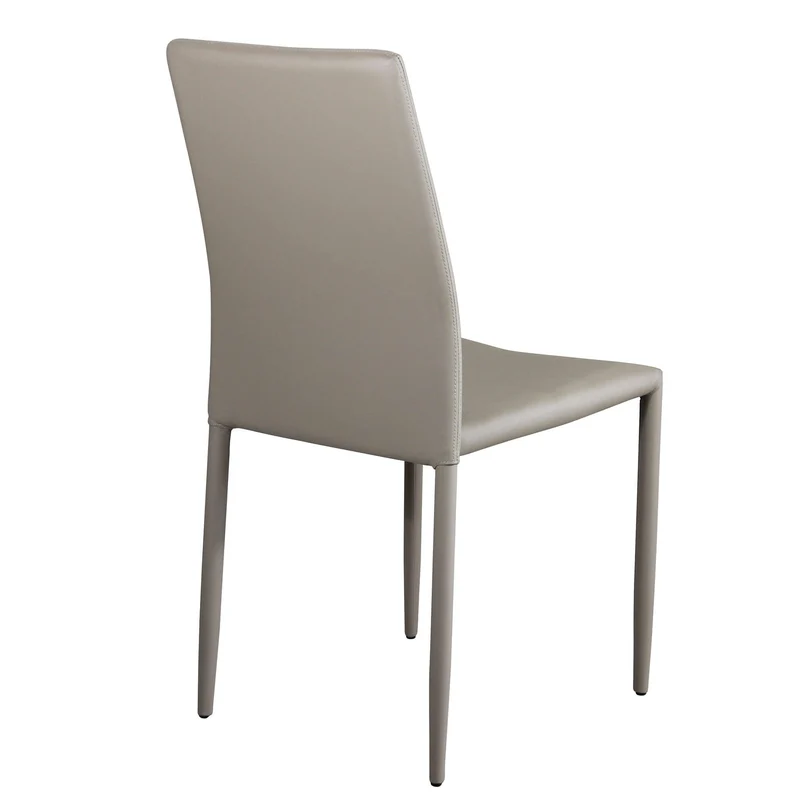 Sedia da Pranzo Moderna in Ecopelle Acciaio cm 41x43x90 - RACHEL