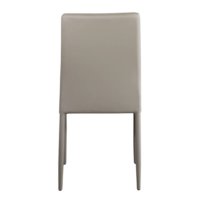 Sedia da Pranzo Moderna in Ecopelle Acciaio cm 41x43x90 - RACHEL