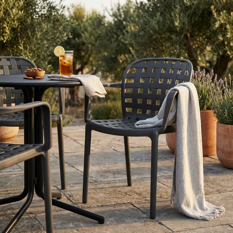 Poltrona da Giardino in Polipropilene cm 58x57 5x82 5 - JEN
